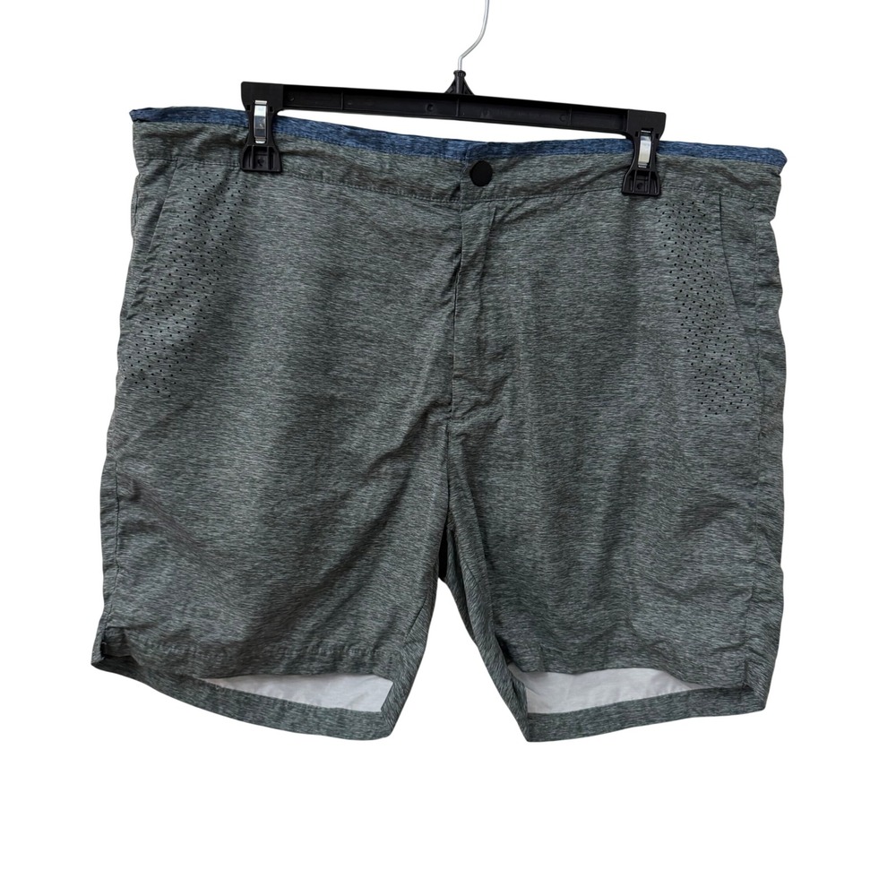 Scotch & Soda Swim Trunks XL Grey Blue Space Dye Hybrid Board Shorts